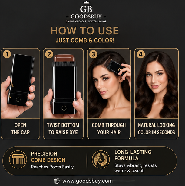 🖤 Premium 2-in-1 Instant Hair Dye Comb – Long-Lasting Color & Quick Gray Coverage