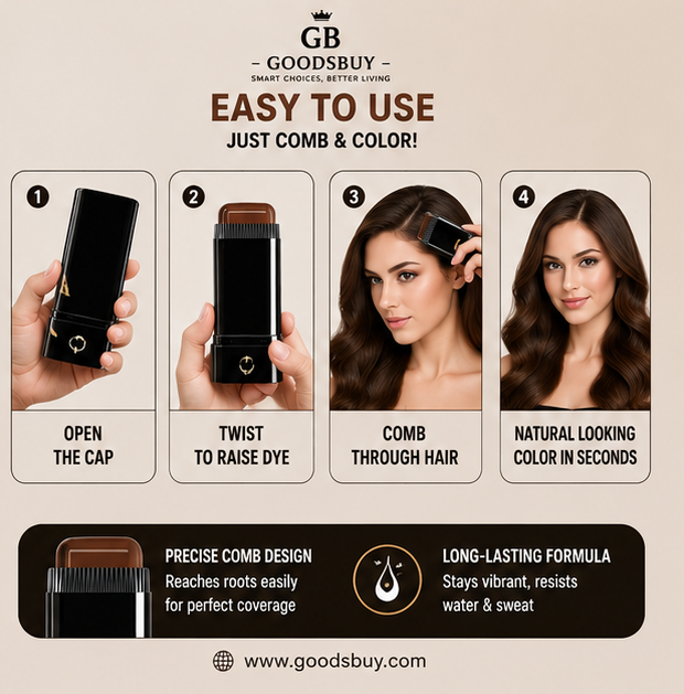 🖤 Premium 2-in-1 Instant Hair Dye Comb – Long-Lasting Color & Quick Gray Coverage