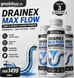 DRAINEX MAX FLOW – Sink & Drain Cleaner Powder | Powerful Clog Cleaner | Pack of 3