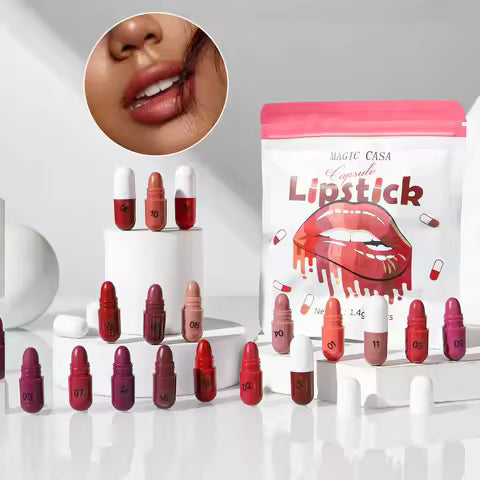 💋 LipPop™ 18-Color Mini Capsule Lipstick
