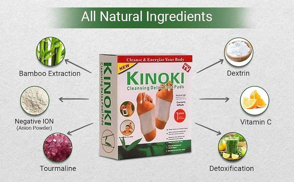 Kinoki Foot Care Pads – Natural Herbal Sleep-Time Patches Pack of 10