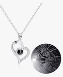 Love Heart Projection Necklace 100 Languages I Love You Pendant With Free Gift Box