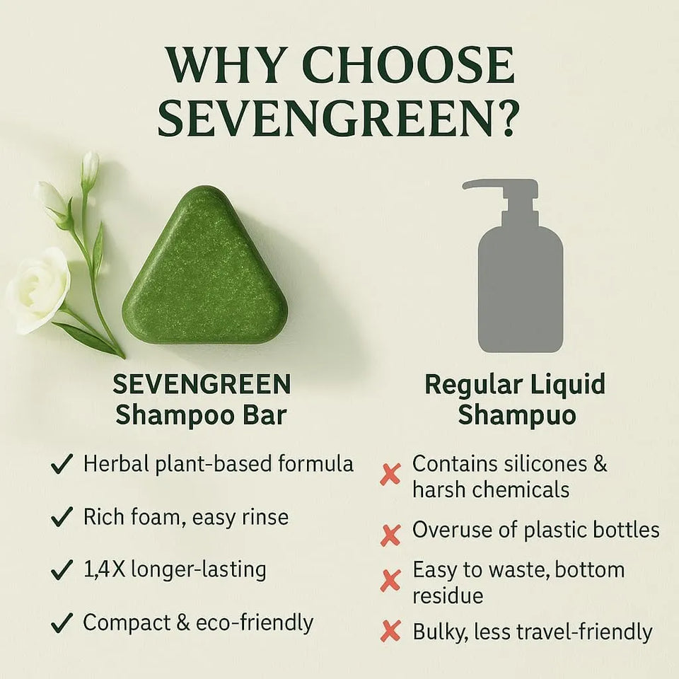 Nature Seven™ Green Shampoo Bar – Plant-Based & Nourishing